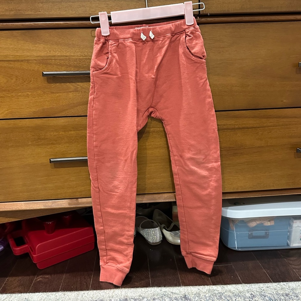 Les Gamins Kids Reddish Coral Jogger Pants